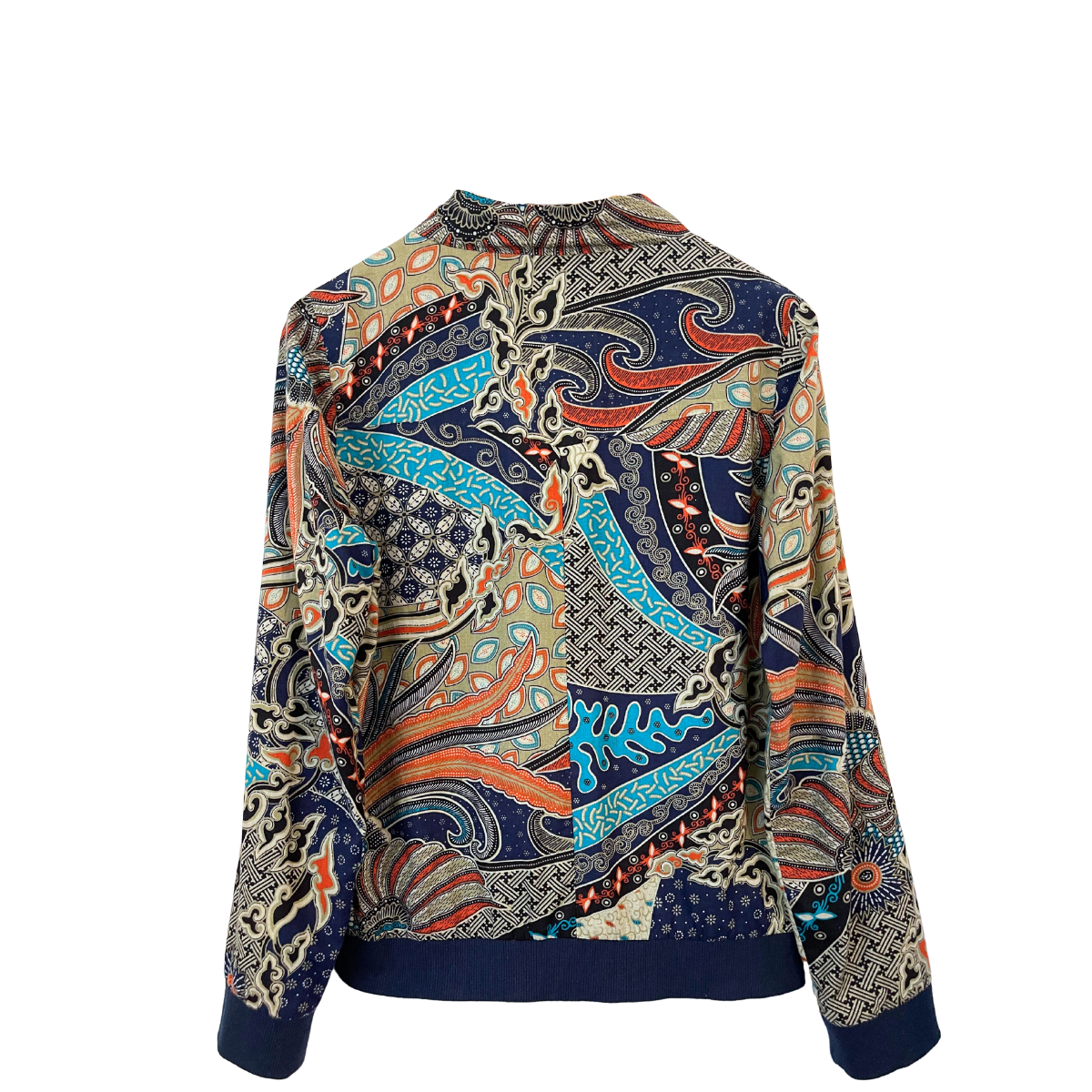 Navy women's cotton bomber jacket