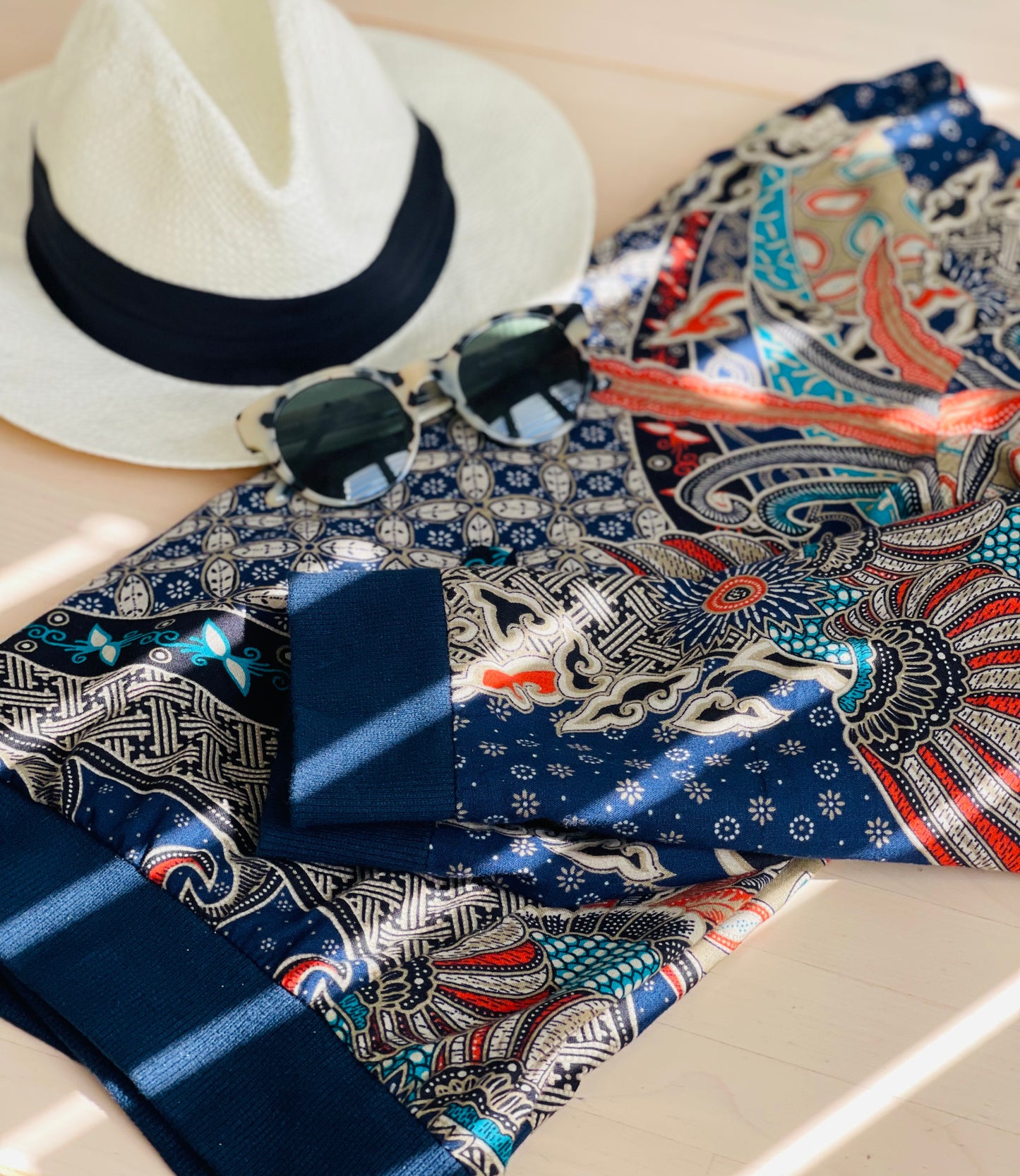 Navy women's cotton bomber jacket