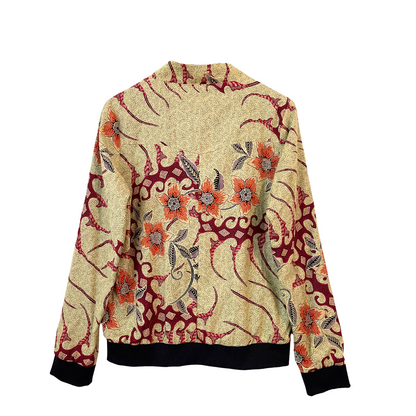 Women's cotton floral bomber jacket
