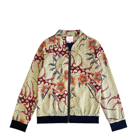 Women's cotton floral bomber jacket