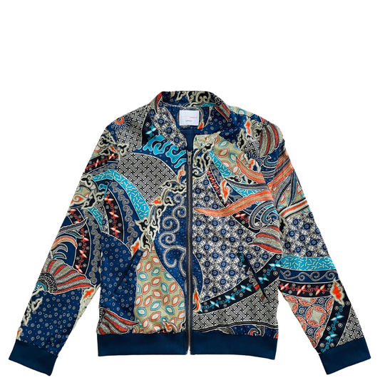 Navy women's cotton bomber jacket